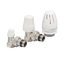 Комплект для підключення радіатора Koer SET-11 - 1/2"x1/2" (кутовий) з термоголовкою ВЗ (KR3175)