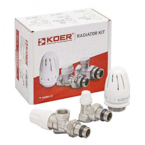 Комплект для підключення радіатора Koer SET-13 - 1/2"x1/2" (осьовий) з термоголовкою ВЗ (KR3176) Комплект для підключення радіатора Koer SET-13 - 1/2"x1/2" (осьовий) з термоголовкою ВЗ (KR3176)