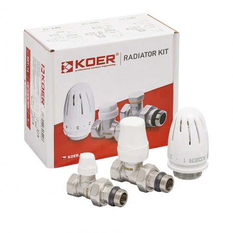 Комплект для підключення радіатора Koer SET-12 - 1/2"x1/2" (прямий) з термоголовкою ВЗ (KR3177) Комплект для підключення радіатора Koer SET-12 - 1/2"x1/2" (прямий) з термоголовкою ВЗ (KR3177)