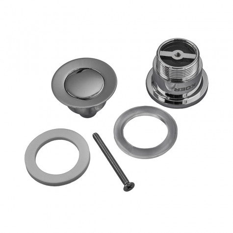 Донний клапан для раковини універсальний (з/без переливу) Koer PW-02-01 автоматичний (Click-Clack)