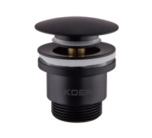 Донный клапан для раковины универсальный (с/без перелива) Koer PW-01-05 автоматический (Click-Clack)