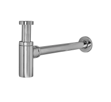 Сифон для раковины Koer BT-01-01 без выпуска (под донный клапан) без ревизии (Цвет хром) 1 1/4'' (