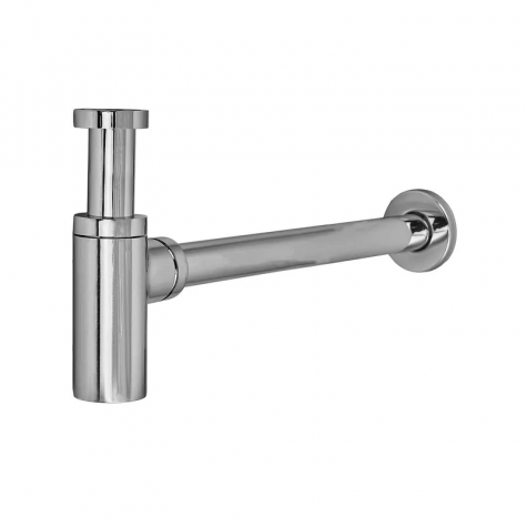 Сифон для раковини Koer BT-01-01 без випуску (під донний клапан) без ревізії (Колір хром) 1 1/4'' (