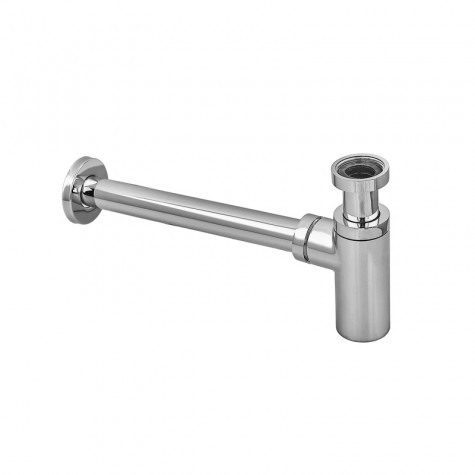 Сифон для раковини Koer BT-01-01 без випуску (під донний клапан) без ревізії (Колір хром) 1 1/4'' (