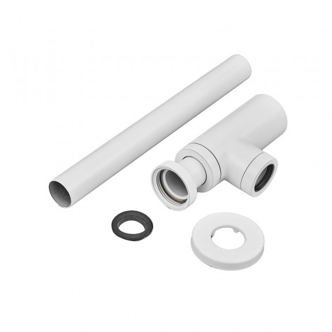 Сифон для раковини Koer BT-01-03 без випуску (під донний клапан) без ревізії (Колір білий) 1 1/4''