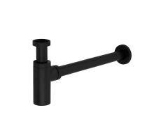 Сифон для раковины Koer BT-01-05 без выпуска (под донный клапан) без ревизии (Цвет черный) 1 1/4''