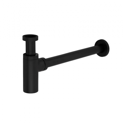 Сифон для раковини Koer BT-01-05 без випуску (під донний клапан) без ревізії (Колір чорний) 1 1/4''