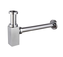 Сифон для раковини Koer BT-02-01 без випуску (під донний клапан) без ревізії (Колір хром) 1 1/4'' (