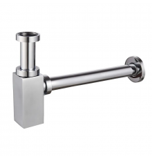 Сифон для раковини Koer BT-02-01 без випуску (під донний клапан) без ревізії (Колір хром) 1 1/4'' (