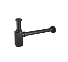 Сифон для раковини Koer BT-02-05 без випуску (під донний клапан) без ревізії (Колір чорний) 1 1/4''