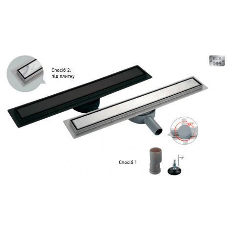 Душовий трап із нержавіючої сталі SUS304 Koer FD29-70x1000 (KR4750)