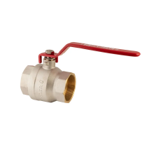 Кран кульовий Koer KR.214 - 2-1/2" FF ГГР (ручка "важіль" червона) (KR4950)