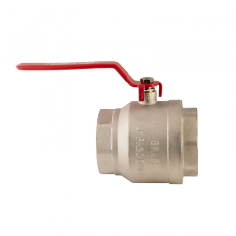 Кран кульовий Koer KR.214 - 4" FF ГГВ (ручка "важіль" червона) (KR4952)