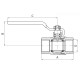 Кран кульовий Koer KG.204 - 1/2" FF ГГВ (газ) (KR4960)