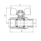 Кран шаровой Koer KG.208 – 1/2" FM ГШМ (газ) (KR4963)