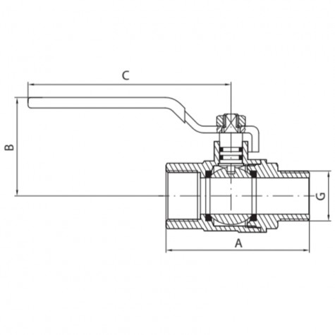Кран шаровый Koer KG.205 - 1/2" Кран шаровый Koer KG.205 - 1/2"