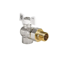 Кран з американкою кутовий Koer KR.228.W - 1" White (KR5105)