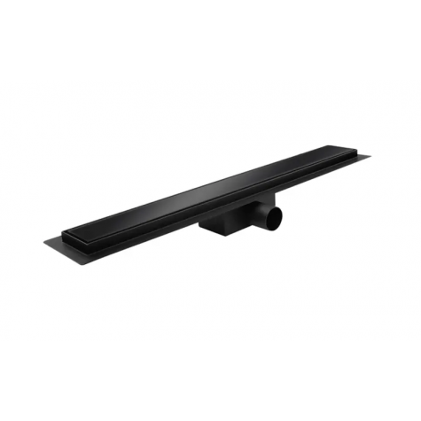 Душевой трап из нержавеющей стали Koer FD08-70x700-GLASS Black 70x700мм из стекла. панелью (KR5141)