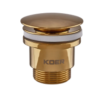 Донный клапан для раковины универсальный (с/без перелива) Koer PW-01-12 автоматический (Click-Clack)