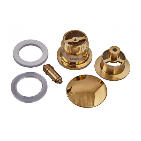 Донний клапан для раковини універсальний (з/без переливу) Koer PW-01-12 автоматичний (Click-Clack)