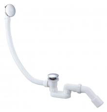 Сифон для ванни Koer BD-03-01 автоматичний (Click-Clack) з переливом, без ревізії (Колір хром) 1 1/