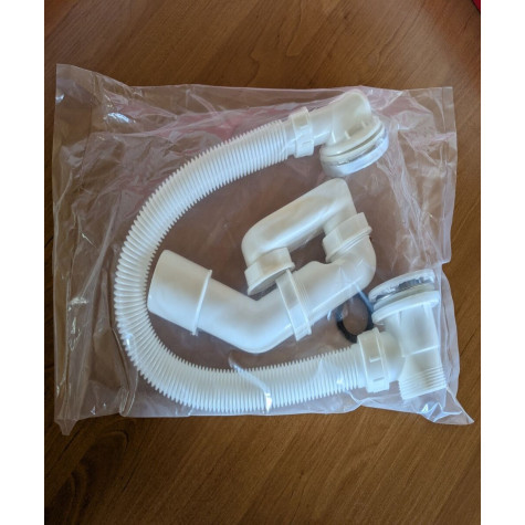 Сифон для ванни Koer BD-03-01 автоматичний (Click-Clack) з переливом, без ревізії (Колір хром) 1 1/