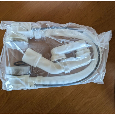 Сифон для ванни Koer BD-04-05 напівавтоматичний з переливом, без ревізії (Колір чорний) 1 1/2'' (KR