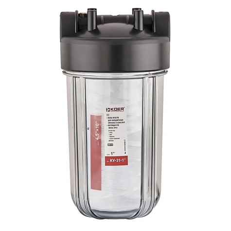 Колба фільтру для холодної води Koer KV-31-1 ВВ10 (колба, картридж PPR нитка) 8 атмосфер 1" (KR5449