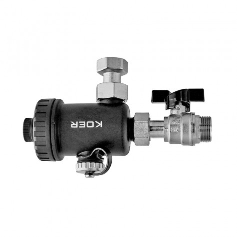 Фільтр компактний магнітний для котла Koer KR.1274 - 3/4" з краном (PA-GF) (KR5679)