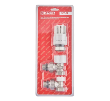 Комплект для підключення радіатора Koer SET-29 - 1/2'' (кутовий) з термоголовкою (KR5716)