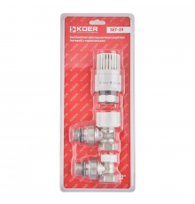 Комплект для підключення радіатора Koer SET-29 - 1/2'' (кутовий) з термоголовкою (KR5716)