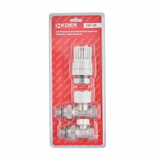 Комплект для підключення радіатора Koer SET-30 - 1/2'' (прямий) з термоголовкою (KR5717)
