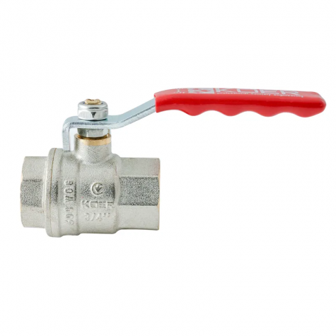 Кран кульовий ГГВ Koer Extreme KE.214-20 - 3/4" FF ручка "важіль" червона (KR5745)