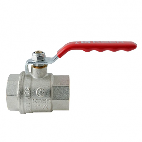 Кран кульовий ГГВ Koer Extreme KE.214-32 - 1 1/4" FF ручка "важіль" червона (KR5747)