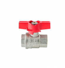 Кран кульовий ГГМ Koer Extreme KE.217-15 - 1/2" FF  ручка "метелик" червона (KR5756)