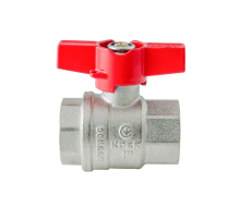 Кран кульовий ГГМ Koer Extreme KE.217-25 - 1" FF ручка "метелик" червона (KR5758)