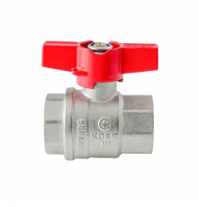 Кран кульовий ГГМ Koer Extreme KE.217-25 - 1" FF ручка "метелик" червона (KR5758)