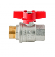 Кран кульовий ГШМ Koer Extreme KE.218-20 - 3/4" FM ручка "метелик" червона (KR5760)