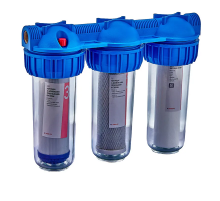 Фільтр для холодної води Koer KV-26-1 (3 колби 3-х склад.,картр.PPR+спрес./гран.вуг.) 8 атм. 1" (KR