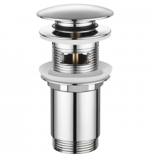 Донний клапан для раковини Koer PW-07-01 1 1/4'' з переливом автоматичний СLICK-СLACK (Колір хром)