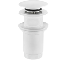 Донний клапан для раковини Koer PW-08-03 1 1/4''  без переливу автоматичнийСLICK-СLACK (Колір білий