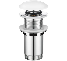 Донний клапан для раковини Koer PW-08-11 1 1/4''  без переливу автоматичний СLICK-СLACK (Біла керам