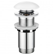 Донний клапан для раковини Koer PW-08-11 1 1/4''  без переливу автоматичний СLICK-СLACK (Біла керам