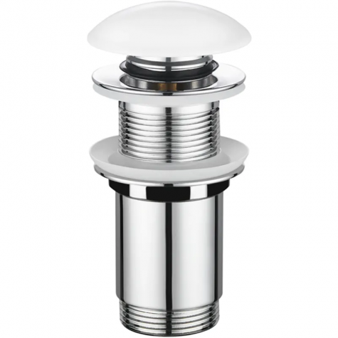 Донний клапан для раковини Koer PW-08-11 1 1/4''  без переливу автоматичний СLICK-СLACK (Біла керам