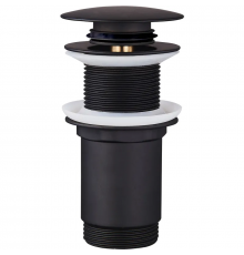 Донний клапан для раковини Koer PW-08-05 1 1/4''  без переливу автоматичний СLICK-СLACK (Колір чорн