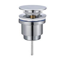 Донний клапан для раковини Koer PW-11-01 1 1/4''  універсальний (з/без перел) СLICK-СLACK (Колір хр