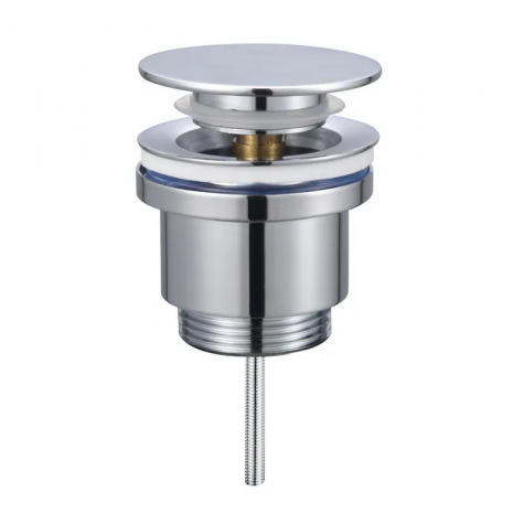 Донний клапан для раковини Koer PW-11-01 1 1/4''  універсальний (з/без перел) СLICK-СLACK (Колір хр