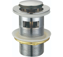 Донний клапан для раковини Koer PW-09-01 1 1/4'' з переливом автоматичний СLICK-СLACK (Колір хром)