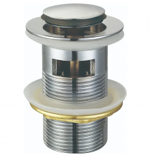 Донний клапан для раковини Koer PW-09-01 1 1/4'' з переливом автоматичний СLICK-СLACK (Колір хром)