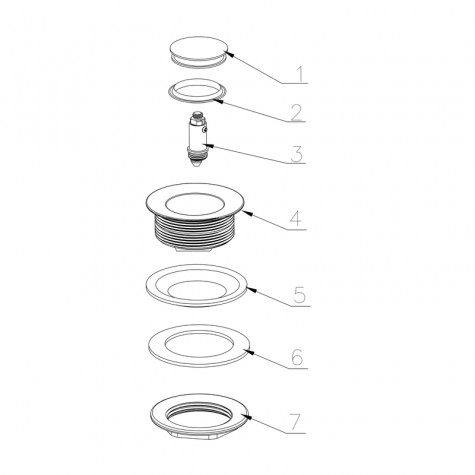 Донний клапан для ванни Koer PW-06-01 1 1/2'' автоматичний СLICK-СLACK (Колір хром) (KR5799)